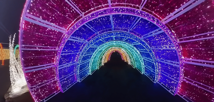 Glow Christmas Tunnel in Langley